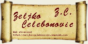 Željko Čelebonović vizit kartica